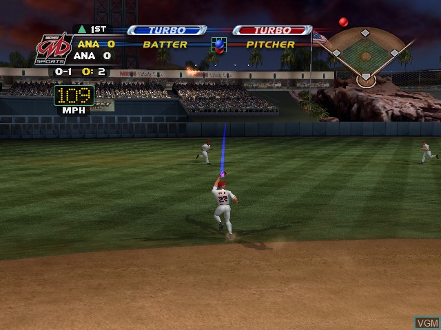 In-game screen of the game MLB SlugFest 2003 on Microsoft Xbox
