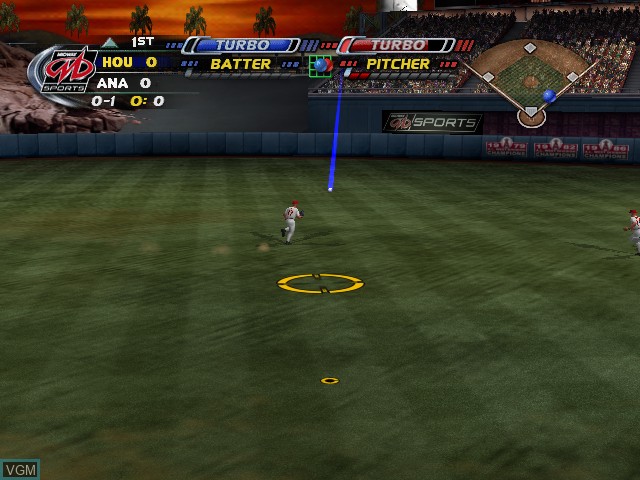 In-game screen of the game MLB SlugFest 2004 on Microsoft Xbox
