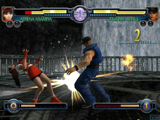 In-game screen of the game King of Fighters - Maximum Impact - Maniax on Microsoft Xbox
