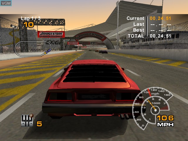 In-game screen of the game Lotus Challenge on Microsoft Xbox