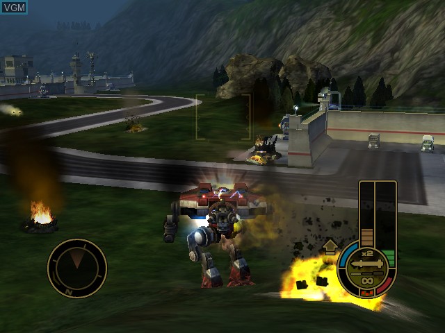 In-game screen of the game MechAssault on Microsoft Xbox