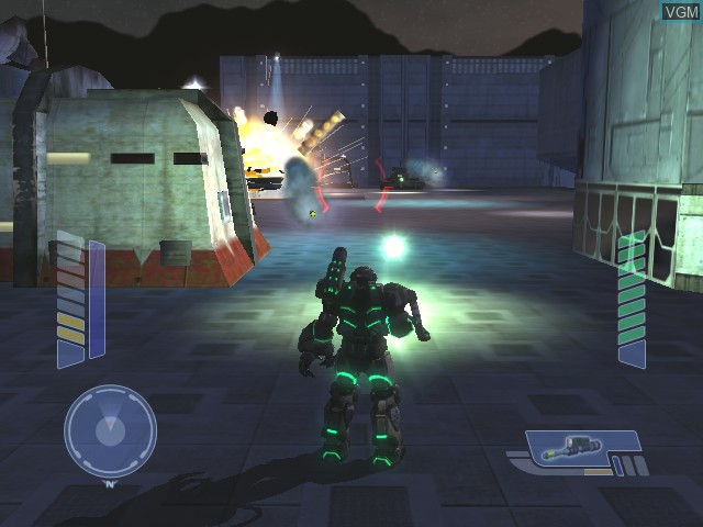 In-game screen of the game MechAssault 2 - Lone Wolf on Microsoft Xbox