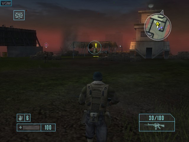 In-game screen of the game Mercenaries - Playground of Destruction on Microsoft Xbox