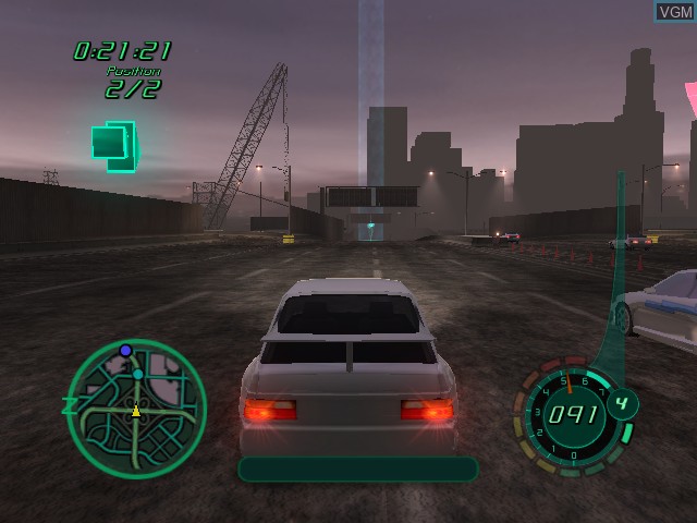 In-game screen of the game Midnight Club II on Microsoft Xbox
