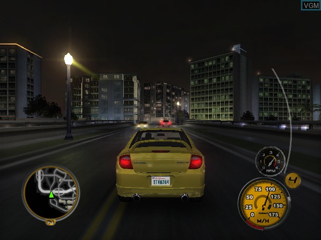 In-game screen of the game Midnight Club 3 - DUB Edition on Microsoft Xbox