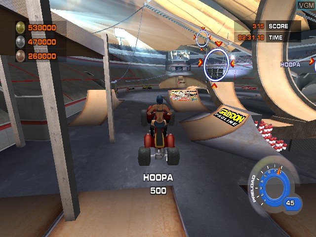 In-game screen of the game ATV Quad Power Racing 2 on Microsoft Xbox
