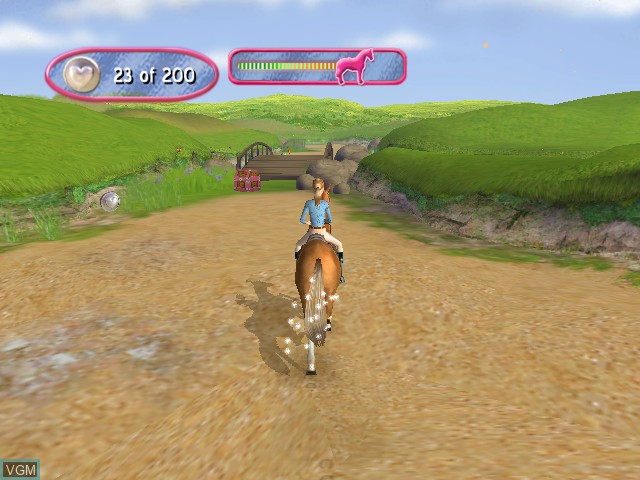 In-game screen of the game Barbie Horse Adventures - Wild Horse Rescue on Microsoft Xbox