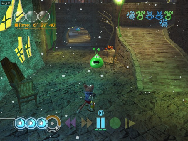 In-game screen of the game Blinx - The Time Sweeper on Microsoft Xbox