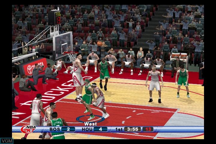 In-game screen of the game NBA 2K7 on Microsoft Xbox