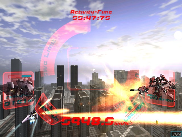 In-game screen of the game Murakumo - Renegade Mech Pursuit on Microsoft Xbox