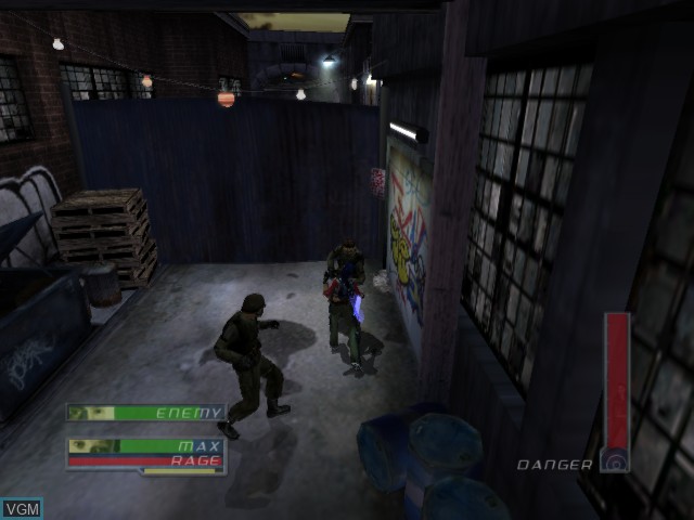 In-game screen of the game James Cameron's Dark Angel on Microsoft Xbox