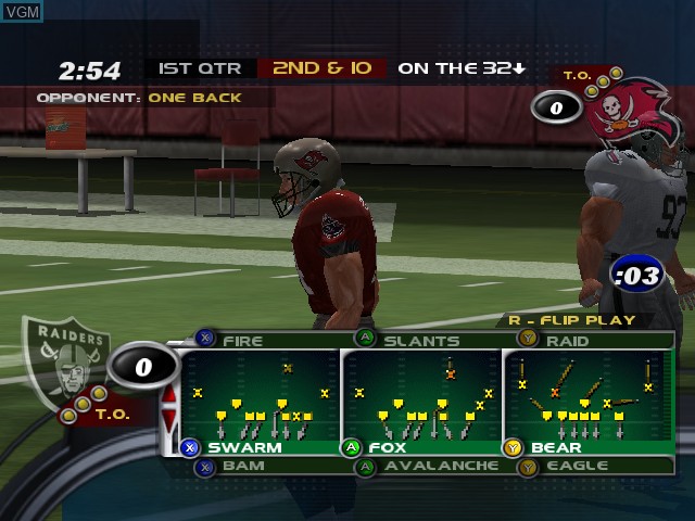 In-game screen of the game NFL Blitz Pro on Microsoft Xbox