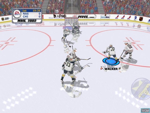In-game screen of the game NHL 2002 on Microsoft Xbox