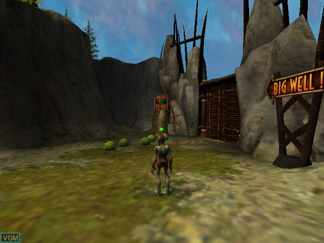 In-game screen of the game Oddworld - Munch's Oddysee on Microsoft Xbox