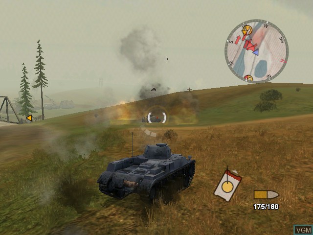 In-game screen of the game Panzer Elite Action - Fields of Glory on Microsoft Xbox