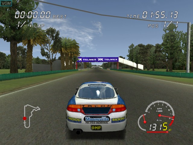 In-game screen of the game Pro Race Driver on Microsoft Xbox