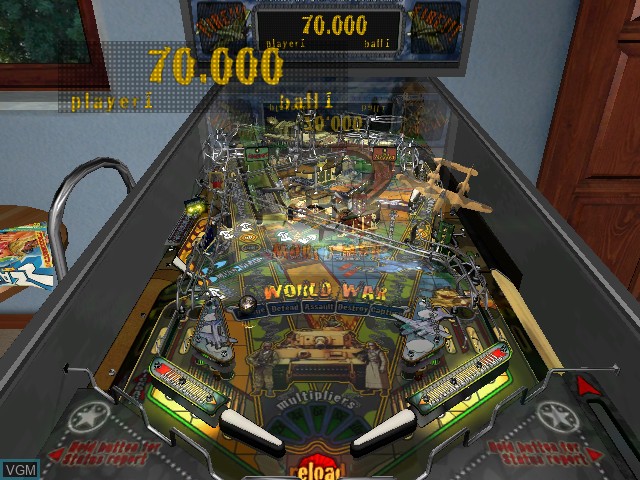 In-game screen of the game Pure Pinball on Microsoft Xbox