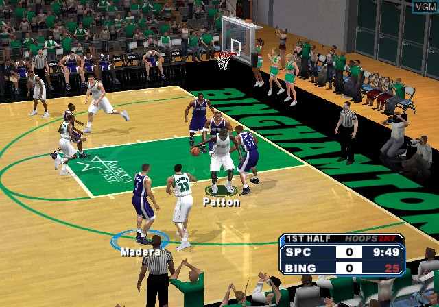 In-game screen of the game College Hoops 2K7 on Microsoft Xbox