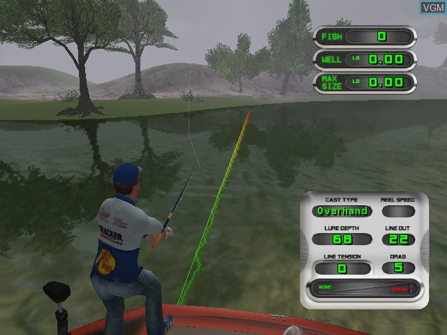 In-game screen of the game Bass Pro Shops - Trophy Bass 2007 on Microsoft Xbox