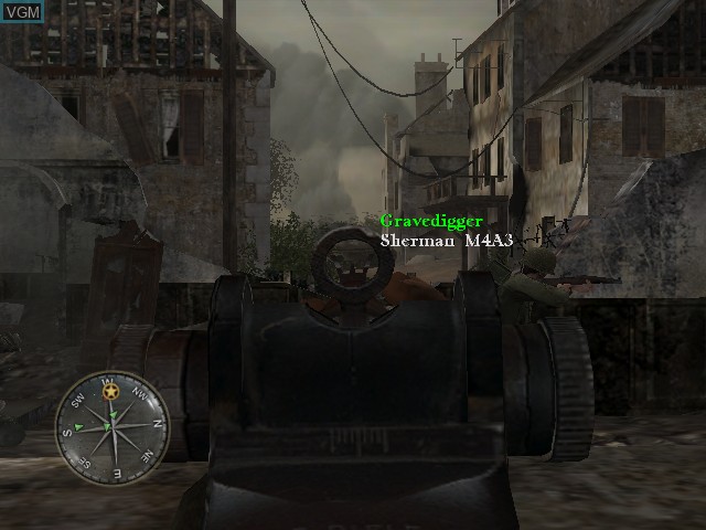 In-game screen of the game Call of Duty 3 on Microsoft Xbox