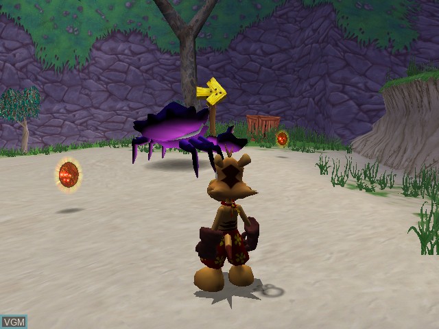 In-game screen of the game Ty the Tasmanian Tiger on Microsoft Xbox