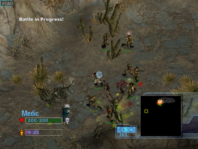 In-game screen of the game Aliens Versus Predator - Extinction on Microsoft Xbox