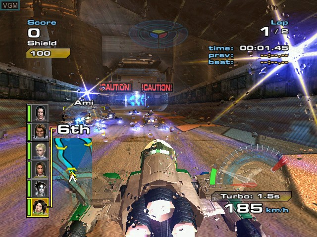 In-game screen of the game Quantum Redshift on Microsoft Xbox