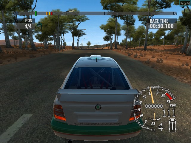 In-game screen of the game RalliSport Challenge 2 on Microsoft Xbox