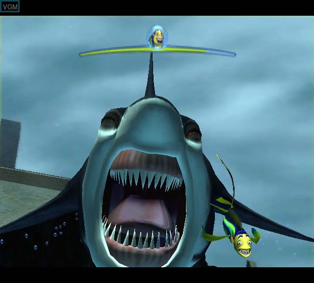 In-game screen of the game Shark Tale on Microsoft Xbox