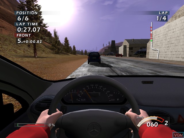 In-game screen of the game World Racing on Microsoft Xbox