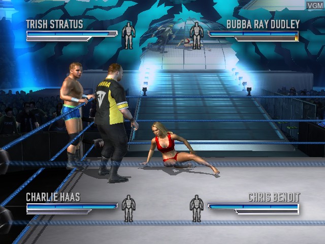 In-game screen of the game WWE WrestleMania 21 on Microsoft Xbox