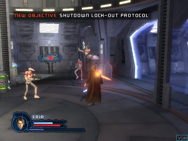 In-game screen of the game Star Wars Episode III - Revenge of the Sith on Microsoft Xbox