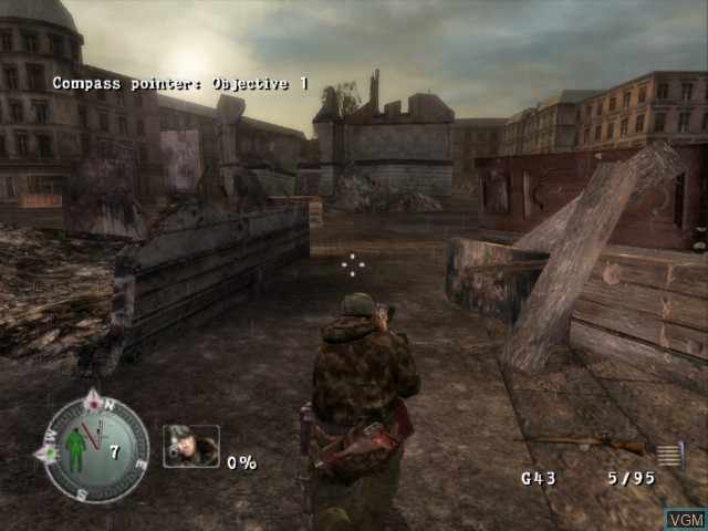 In-game screen of the game Sniper Elite on Microsoft Xbox