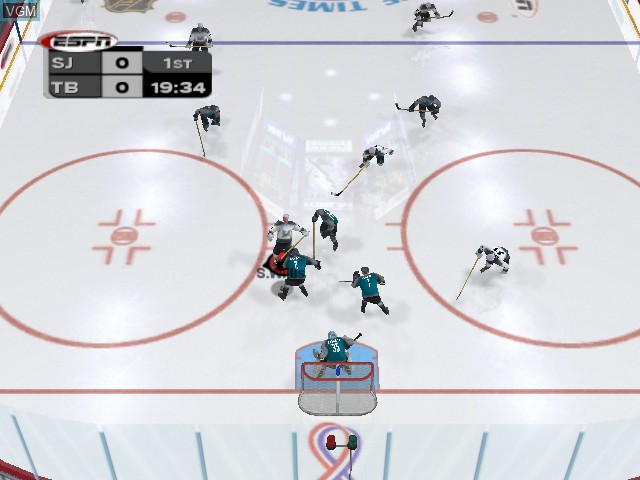 In-game screen of the game NHL 2K3 on Microsoft Xbox