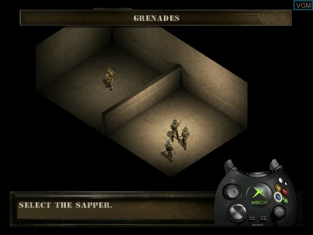 In-game screen of the game Commandos 2 - Men of Courage on Microsoft Xbox