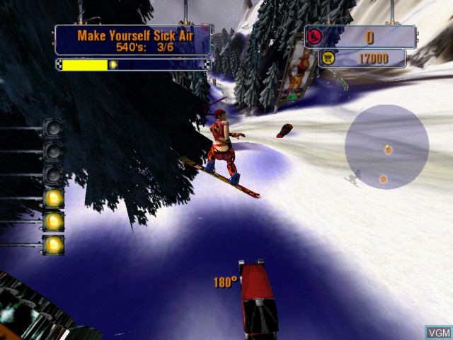In-game screen of the game Dark Summit on Microsoft Xbox