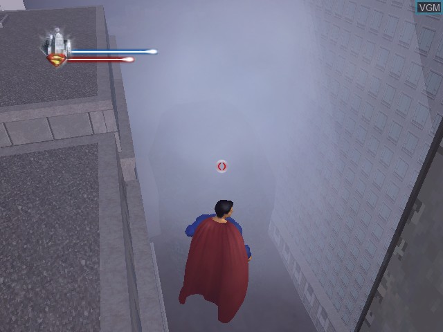 In-game screen of the game Superman Returns on Microsoft Xbox