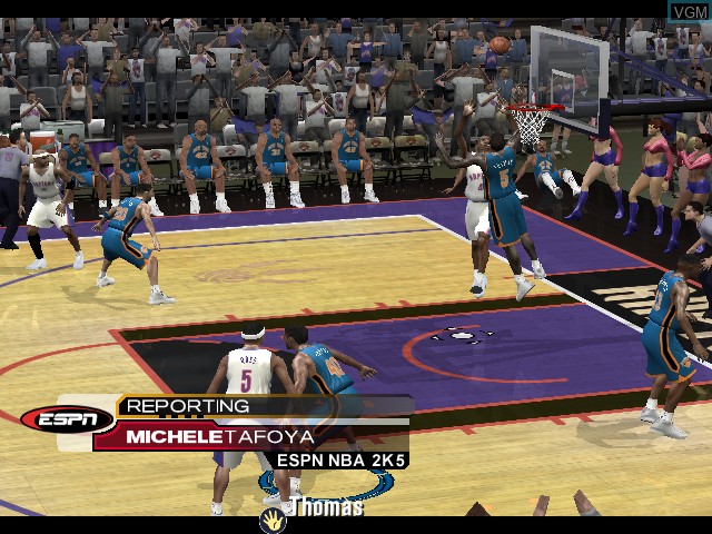 In-game screen of the game ESPN NBA 2K5 on Microsoft Xbox