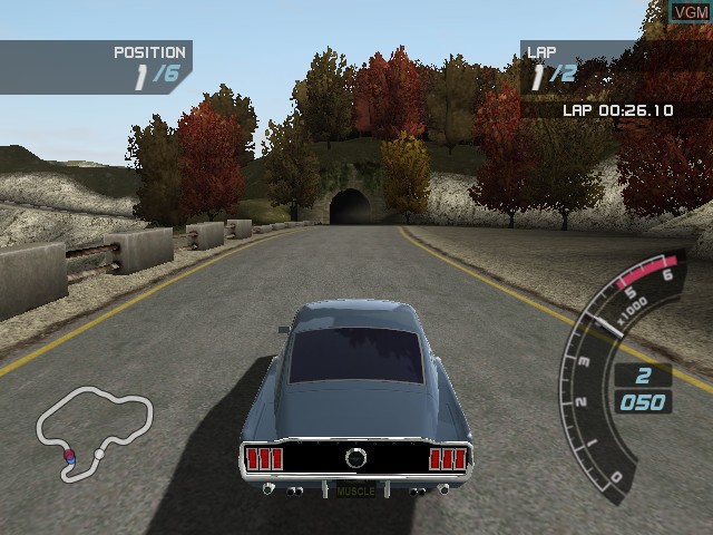 In-game screen of the game Ford Racing 3 on Microsoft Xbox