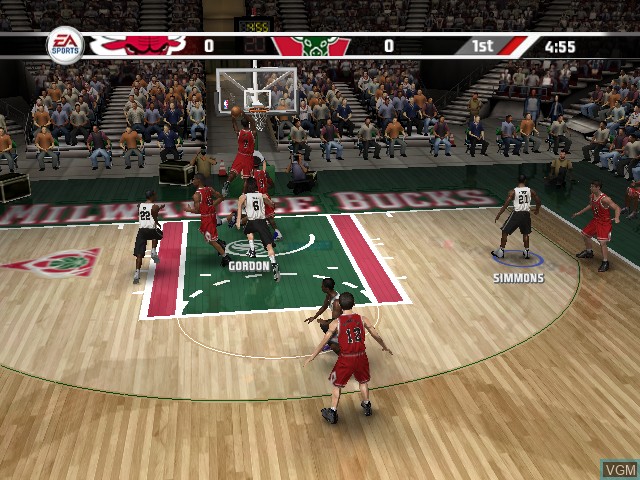 In-game screen of the game NBA Live 07 on Microsoft Xbox