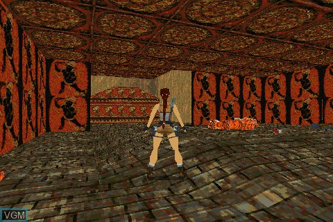In-game screen of the game Tomb Raider on Tapwave Zodiac