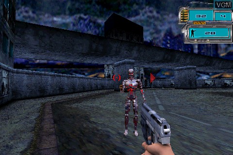In-game screen of the game Terminator 3 on Tapwave Zodiac